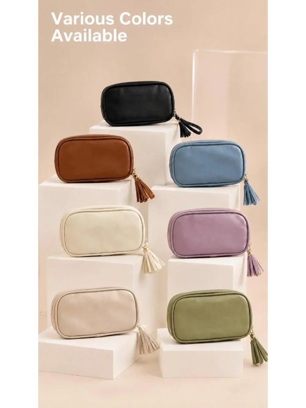 Travel Jewelry Organizer Case, Ultra-Slim Soft Pouch for Accessories - Oatmeal